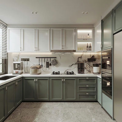 American Style Kitchen Storage Cupboard Modular Kitchen Cabinets Modern Rta Wood Kitchen Cabinets