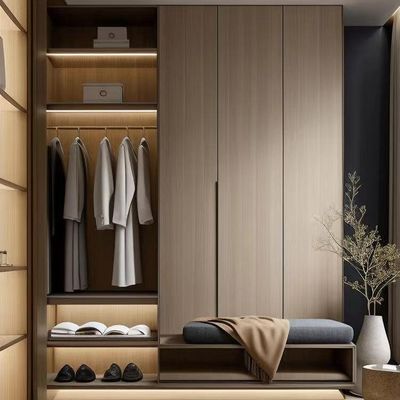 Customized Hinge Door Wardrobe Bedroom Wall Wardrobe Design Wooden Wardrobe Bedroom Furniture