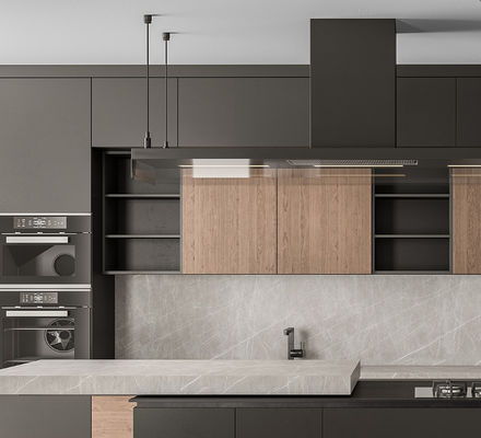 Minimalist Custom Modular Modern Design Kitchen Cabinets Furniture Wooden Kitchen Cabinet