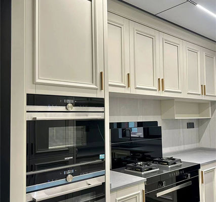 American Style Kitchen Storage Cupboard Cabinet Prefab Storage Solid Wood Kitchen Cabinet Factory Custom Made