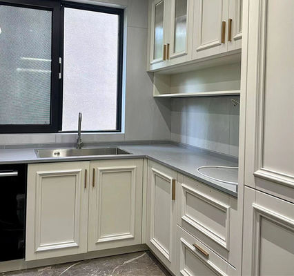 American Style Kitchen Storage Cupboard Cabinet Prefab Storage Solid Wood Kitchen Cabinet Factory Custom Made