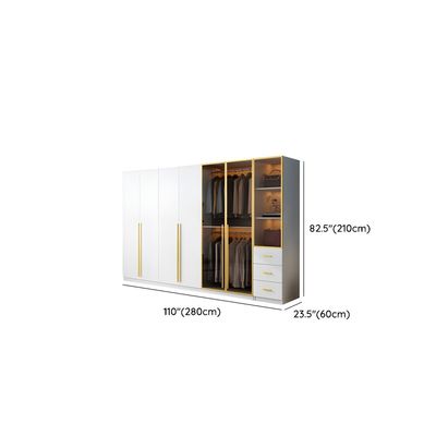 Storage Clothes Organizer Bedroom Wooden Combination Wardrobe Whit Soft Close Drawer