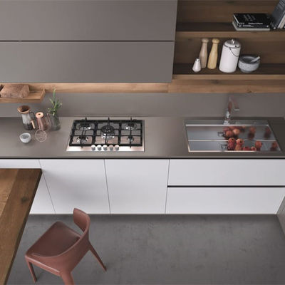 Contemporary Custom Particle Board Lacquer Kitchen Cabinet Residential Indoor Kitchen Cabinets For Hotel
