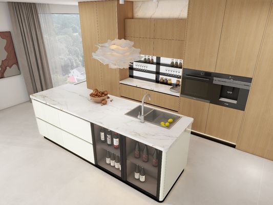 Smart Home And Kitchen Customized Modern Storage Furniture Eb Board Shaker Kitchen Cabinet For Hotel