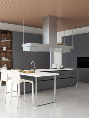 Middle East Kitchen Furniture Design Custom EB Board Wood Veneer Kitchen Cabinet For Apartment