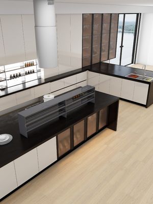 Modern Modular Designs Melamine Kitchen Cabinet for Villa and Builder