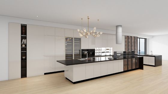 Modern Modular Designs Melamine Kitchen Cabinet for Villa and Builder