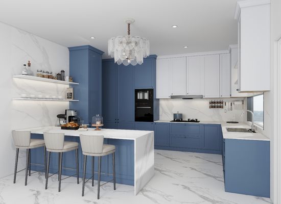 Custom Lacquer Kitchen Cabinets Modern Design with Kitchen Island Modern Kitchen Storage Cabinet