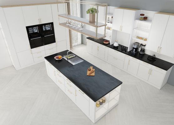 Custom Lacquer Kitchen Cabinets Modern Design with Kitchen Island Modern Kitchen Storage Cabinet