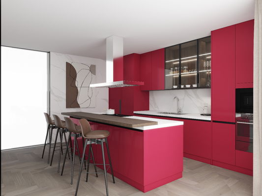 Modern Kitchen Cabinet Design Custom Shaker Kitchen Cabinet with Dining Island Wooden Kitchen Cabinet Set