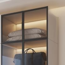 Custom Hotel Designer Modern Black Wardrobe Armoire Wood Wardrobe Closet Cabinet Wood Wardrobe