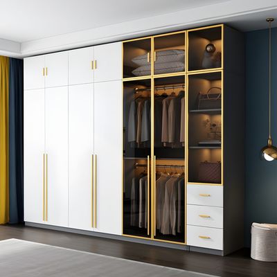 Storage Clothes Organizer Bedroom Wooden Combination Wardrobe Whit Soft Close Drawer