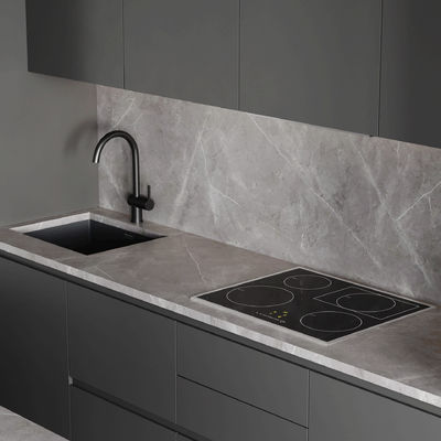 Customized Modern Modular Matte Lacquer Finish Kitchen Cabinet For Apartment
