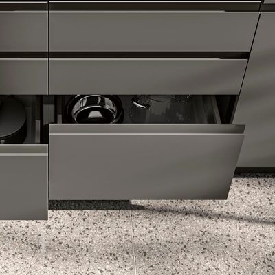Modern Designs High End Affordable Custom Modular Furniture Black Lacquer Wooden Kitchen Cabinet For Villa