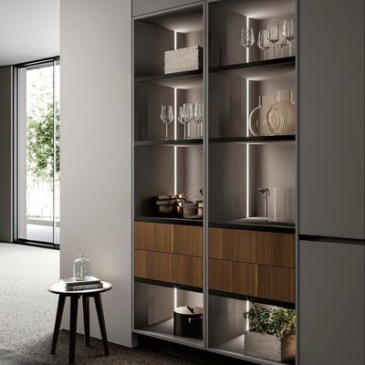 Modern Designs High End Affordable Custom Modular Furniture Black Lacquer Wooden Kitchen Cabinet For Villa
