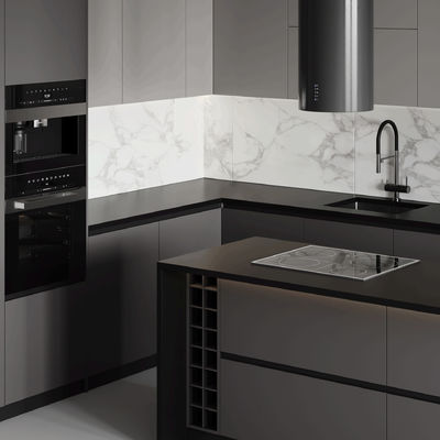 Environmental Friendly Cupboard Complete Sets Modular Melamine Wooden Kitchen Cabinet