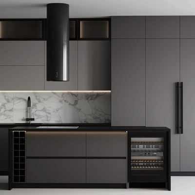 Environmental Friendly Cupboard Complete Sets Modular Melamine Wooden Kitchen Cabinet