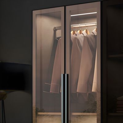 Custom Wardrobe with Glass Door Contemporary Interior Storage Walk in Closet Wardrobe