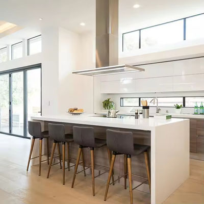 Minimalism Lacquer Kitchen Furniture Cabinet Supplier With Shaker MDF Panel