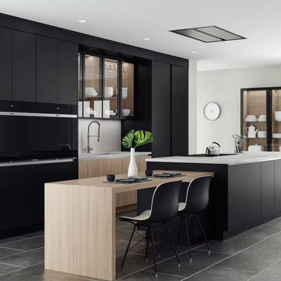 Minimalism Lacquer Kitchen Furniture Cabinet Supplier With Shaker MDF Panel