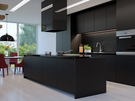 OEM New Model Design Modular L Shape Melamine Wood Kitchen Cabinet