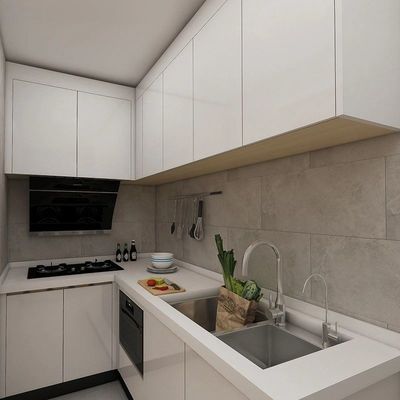 Luxury Painted Laminate Melamine Kitchen Cabinets For Builders