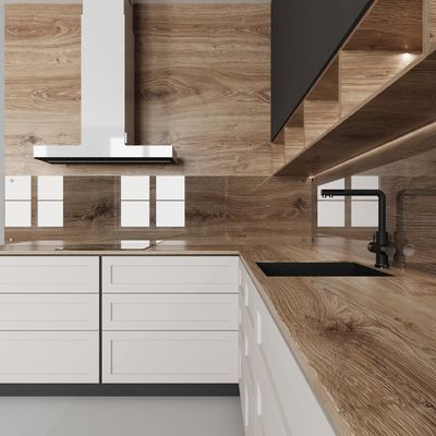 Customised Furniture Small Lacquer Kitchen Cabinet Storage Set With Sink And Countertops For Project