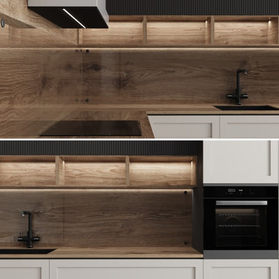 Customised Furniture Small Lacquer Kitchen Cabinet Storage Set With Sink And Countertops For Project