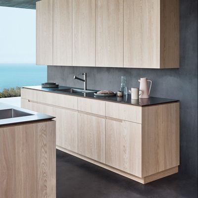 Ready To Assemble Wood Grain Kitchen Cabinet Luxury Kitchen Furniture Sets For Project