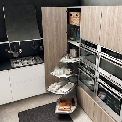 Professional Hotel Kitchen Cabinet Wooden Lacquer Kitchen Cabinet