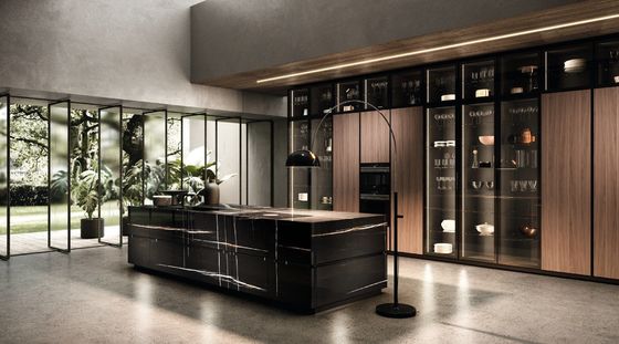Modern Custom High Gloss Lacquer Luxury Modern Kitchen Cabinets For Household