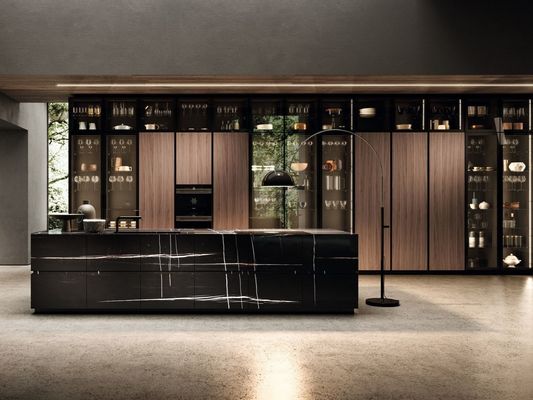 Modern Custom High Gloss Lacquer Luxury Modern Kitchen Cabinets For Household
