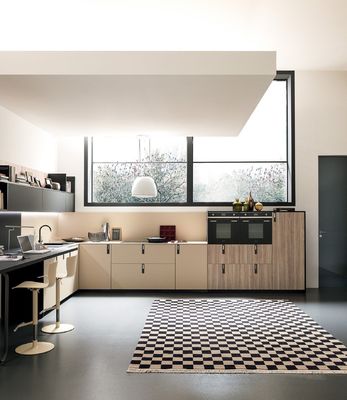 Customized Modern Storage Furniture High Gloss Lacquer Kitchen Cabinet With Appliances For Household