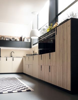 Customized Modern Storage Furniture High Gloss Lacquer Kitchen Cabinet With Appliances For Household