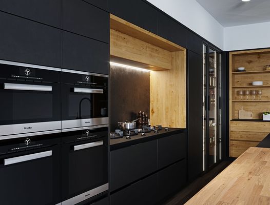 European Modern Kitchen Cabinets Affordable Waterproof Melamine Finish Kitchen Cabinets