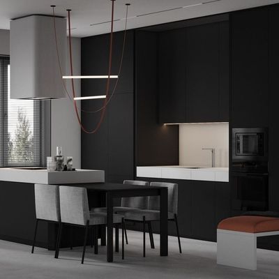 Handle Free Kitchen Cabinet Modern Design Customized Kitchen Cabinet With Island
