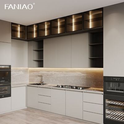 Modern Modular Designs White Shaker Kitchen Storage Furniture White Melamine Cupboard Fashion Wooden Kitchen Cabinets
