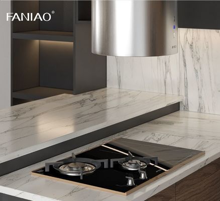Home Style Interior Smart High Gloss Model Modular Wood Grain Kitchen Cabinets For Apartment