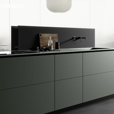 Modern Designs Style Built In Customized Full Home Furniture Cuisine Complet Green Melamine Kitchen Cabinet With Islands