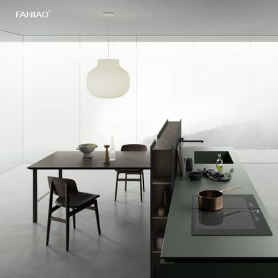 Modern Designs Style Built In Customized Full Home Furniture Cuisine Complet Green Melamine Kitchen Cabinet With Islands