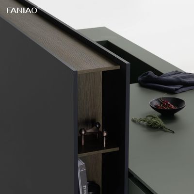 Modern Designs Style Built In Customized Full Home Furniture Cuisine Complet Green Melamine Kitchen Cabinet With Islands