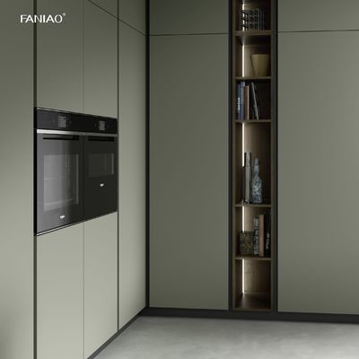 Modern Designs Style Built In Customized Full Home Furniture Cuisine Complet Green Melamine Kitchen Cabinet With Islands