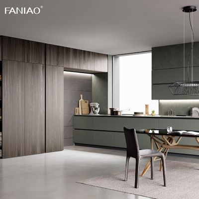 Modern Designs Style Built In Customized Full Home Furniture Cuisine Complet Green Melamine Kitchen Cabinet With Islands
