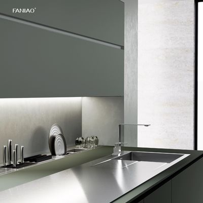 Modern Designs Style Built In Customized Full Home Furniture Cuisine Complet Green Melamine Kitchen Cabinet With Islands