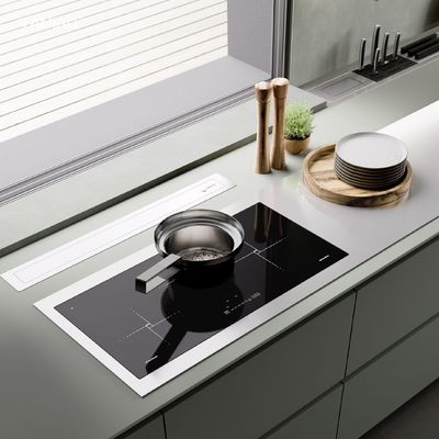 Modern Designs Style Built In Customized Full Home Furniture Cuisine Complet Green Melamine Kitchen Cabinet With Islands