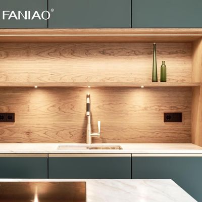 Modern Hot Selling Style Green Melamine Custom Size Kitchen Set Kitchen Cabinets With Sink