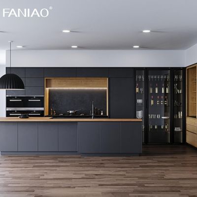 Wholesale Contemporary Cupboard Free Design Melamine Flat Pack Kitchen Cabinet