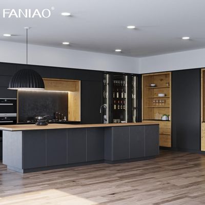 Wholesale Contemporary Cupboard Free Design Melamine Flat Pack Kitchen Cabinet