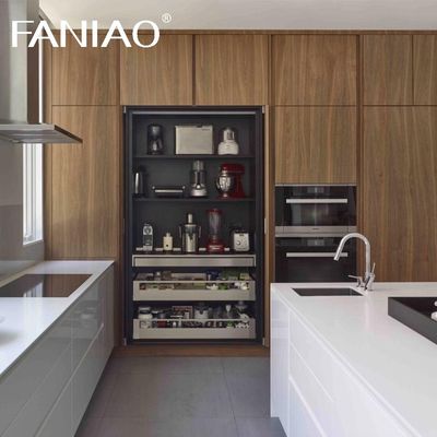 Classic Wood Kitchen Cabinet Affordable Price Customized Modern Wood Grain Apartment Modern Design Kitchen Cabinet