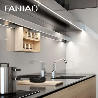 Wood Grain Stainless Steel Kitchen Cabinets Modern Smart Design Modular Metal Cabinets Kitchen And Kitchen Furniture